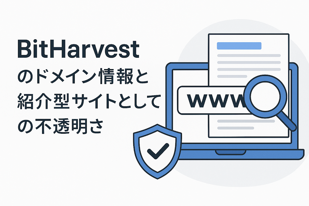 BitHarvestのドメイン情報と紹介型サイトとしての不透明さ