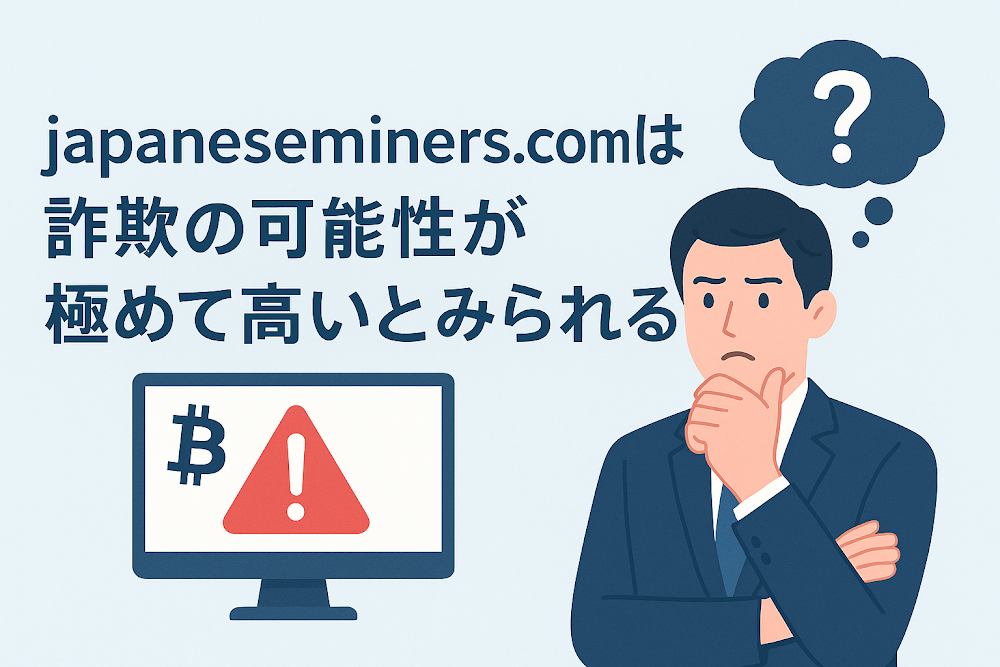 japaneseminers.comは詐欺の可能性が極めて高いとみられる