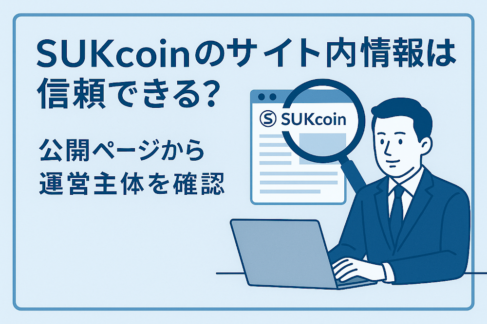 SUKcoinのサイト内情報は信頼できる？公開ページから運営主体を確認