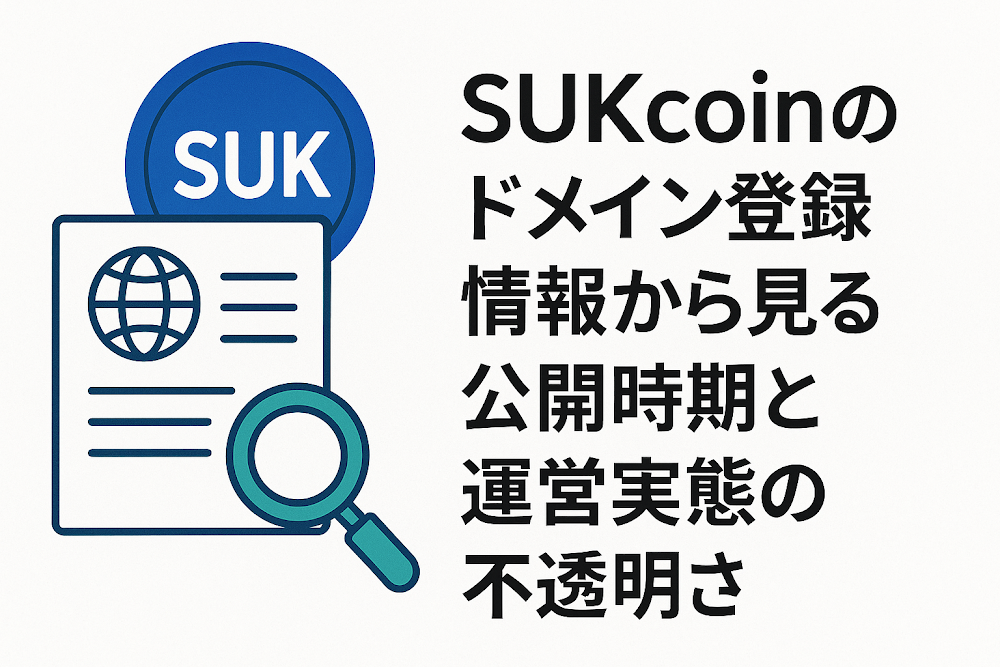 SUKcoinのドメイン登録情報から見る公開時期と運営実態の不透明さ