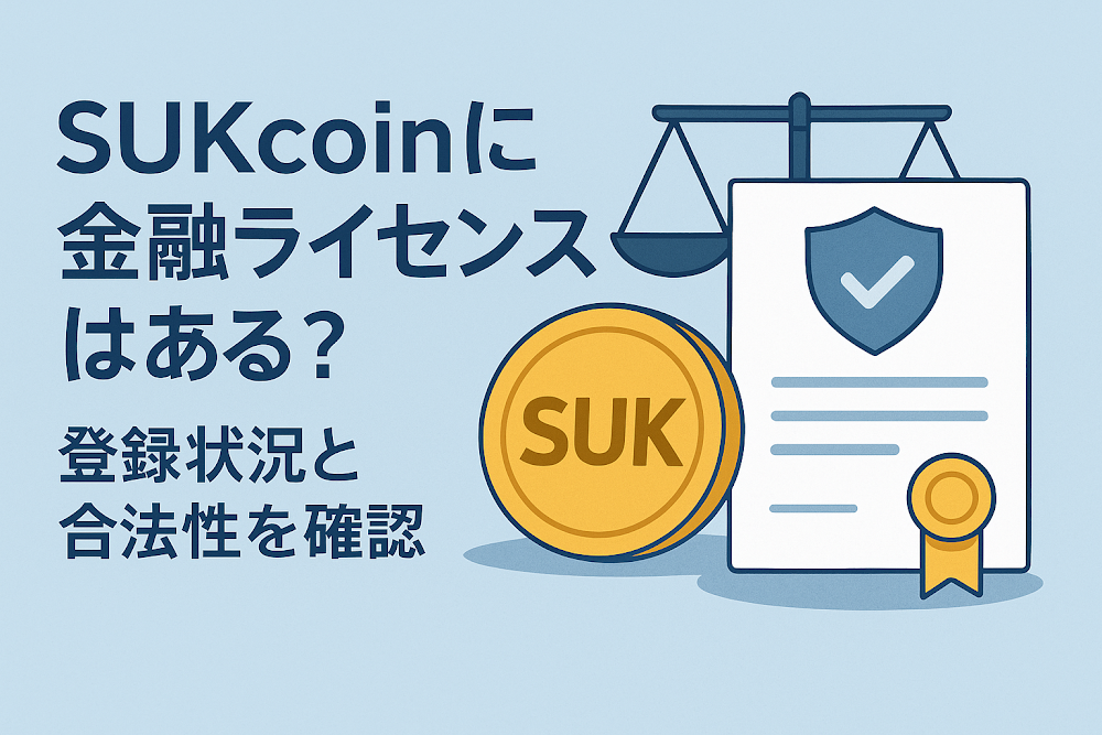 SUKcoinに金融ライセンスはある？登録状況と合法性を確認