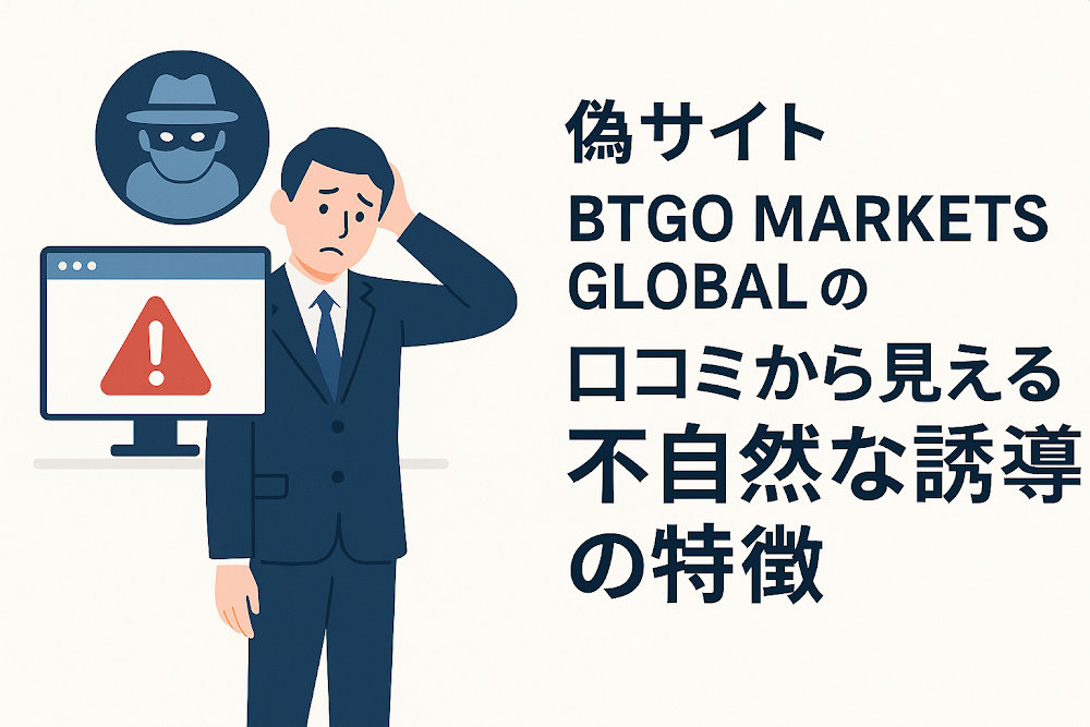 偽サイトBTGO MARKETS GLOBALの口コミから見える不自然な誘導の特徴