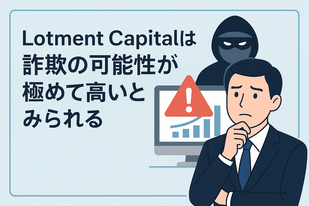 Lotment Capitalは詐欺の可能性が極めて高いとみられる