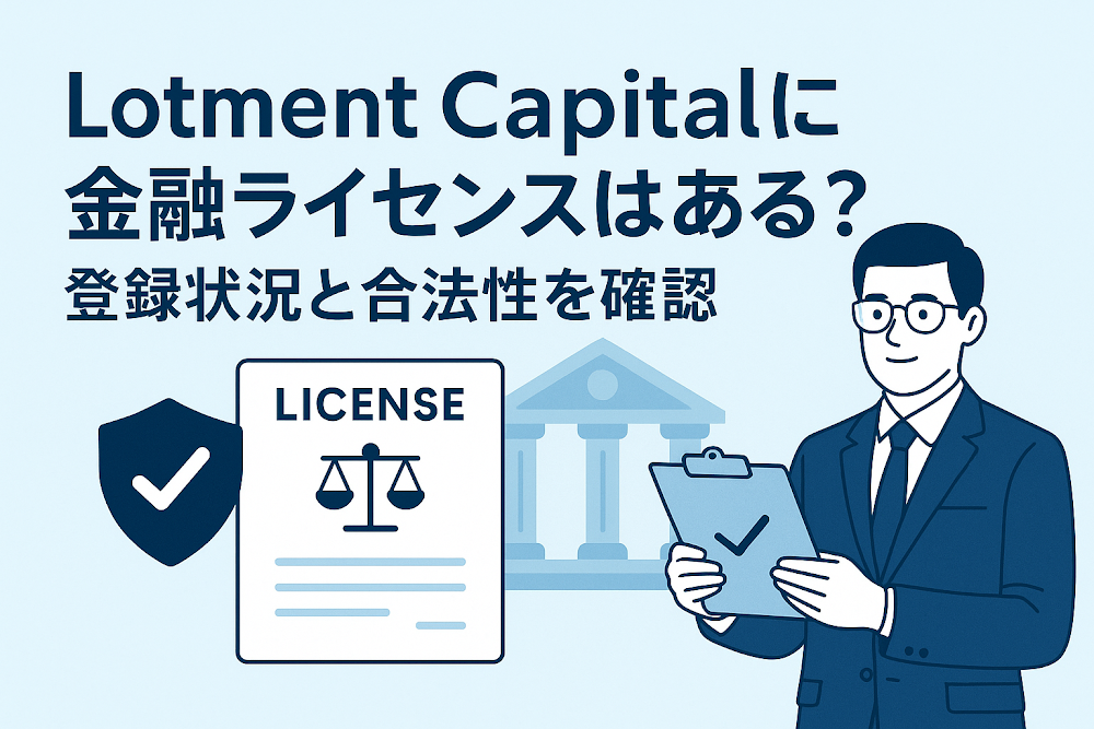Lotment Capitalに金融ライセンスはある？登録状況と合法性を確認