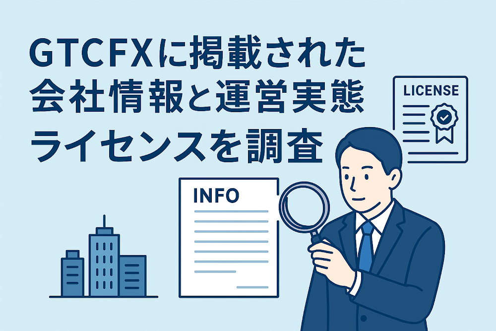 GTCFXに掲載された会社情報と運営実態 ライセンスを調査
