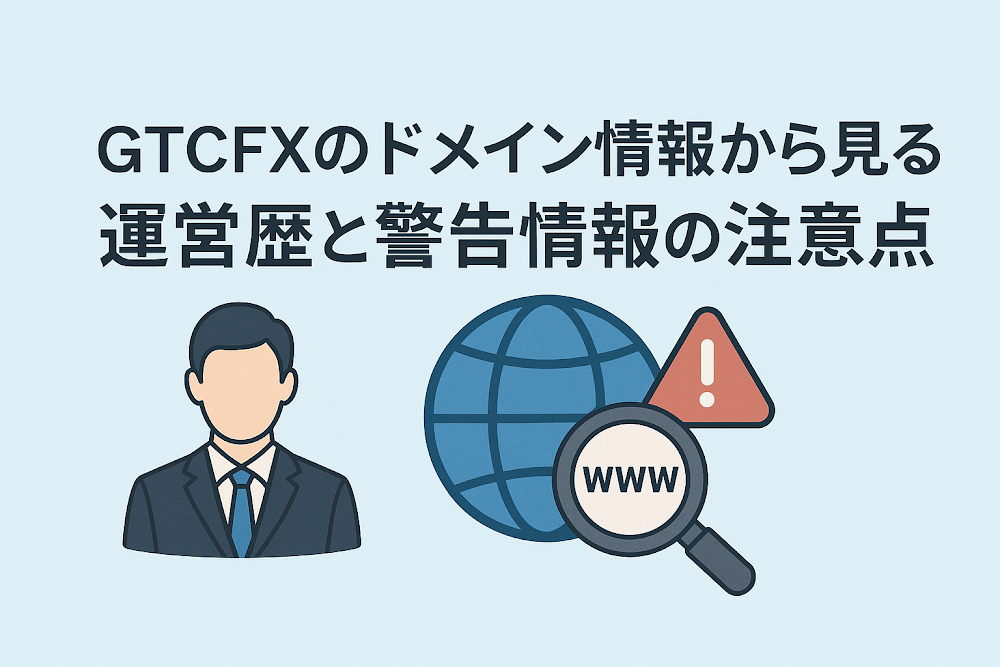 GTCFXのドメイン情報から見る運営歴と警告情報の注意点