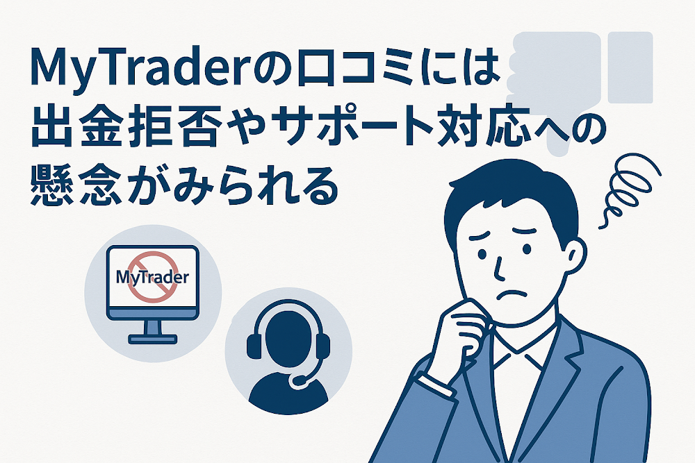 MyTraderの口コミには出金拒否やサポート対応への懸念がみられる