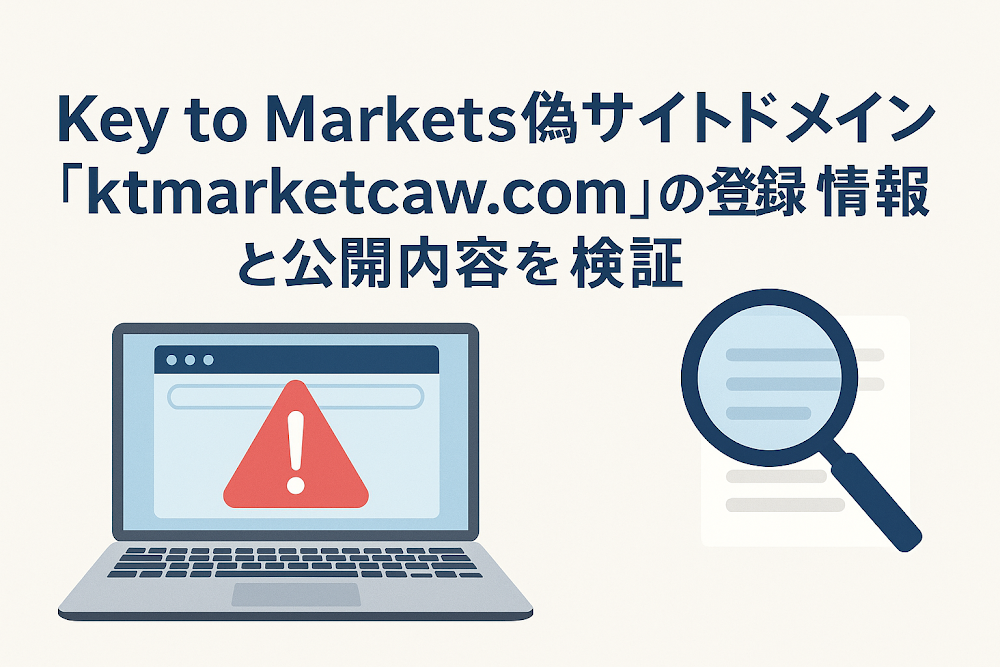 Key to Markets偽サイトドメイン「ktmarketcaw.com」の登録情報と公開内容を検証