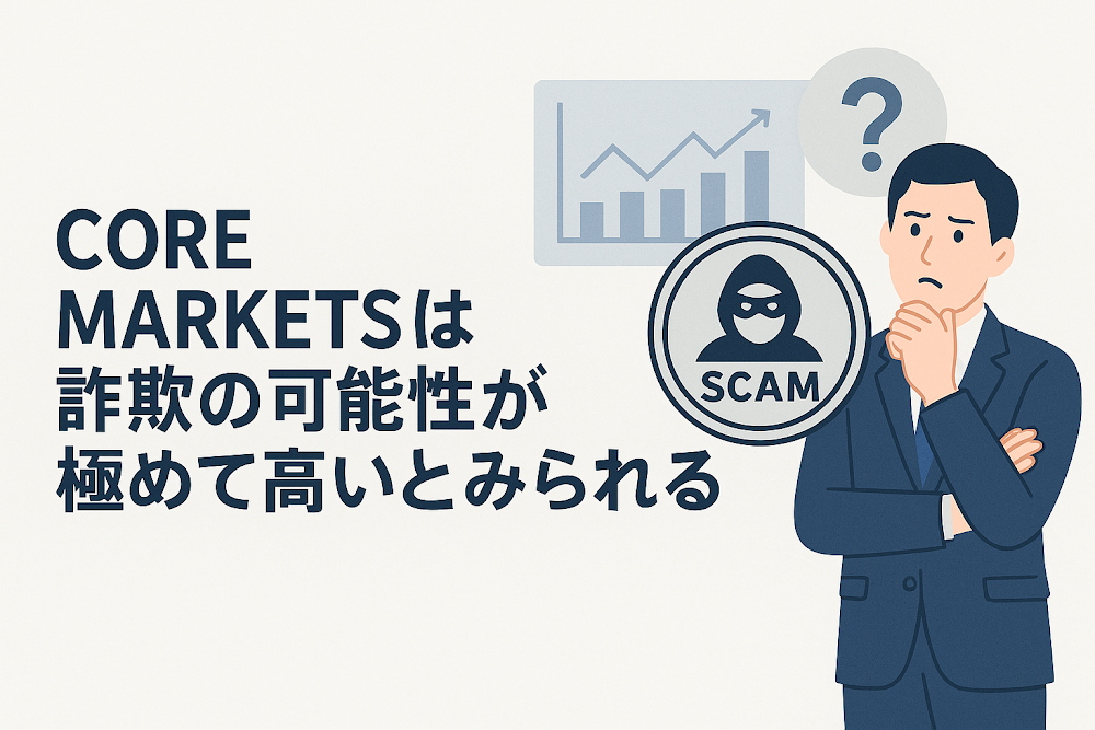 CORE MARKETSは詐欺の可能性が極めて高いとみられる