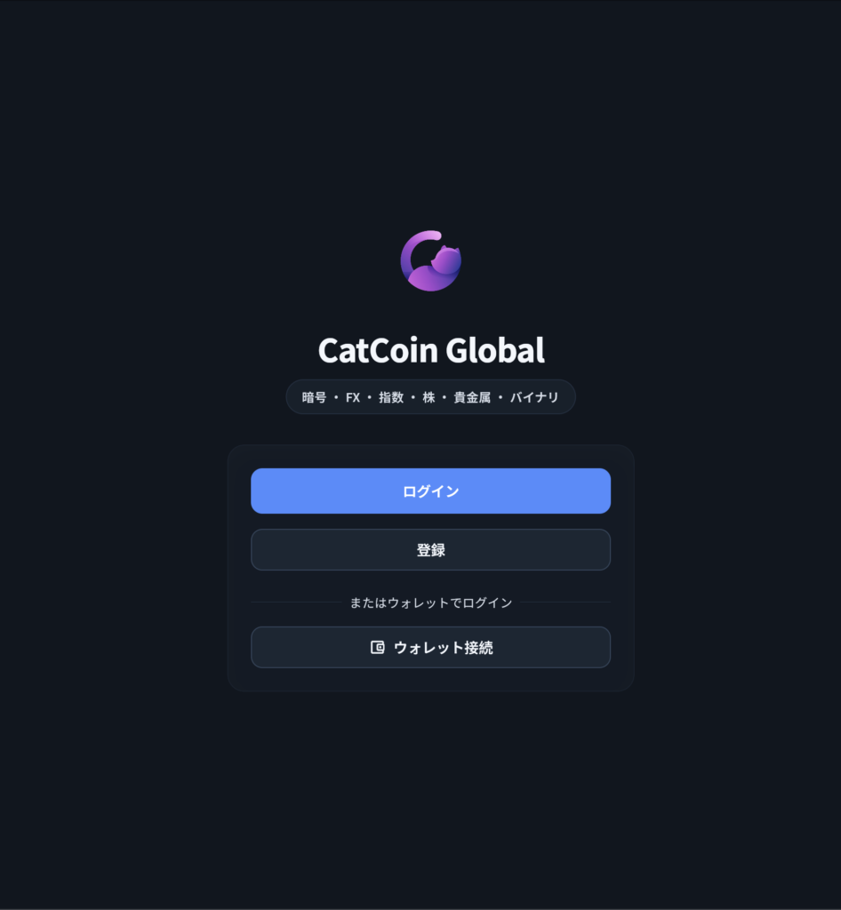 Catcoin Globalのサイト