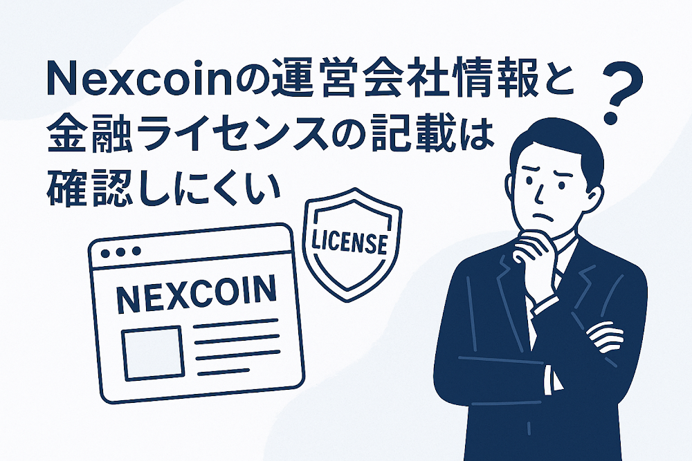 Nexcoin（nexcoinlucky.com）の運営会社情報と金融ライセンスの記載は確認しにくい