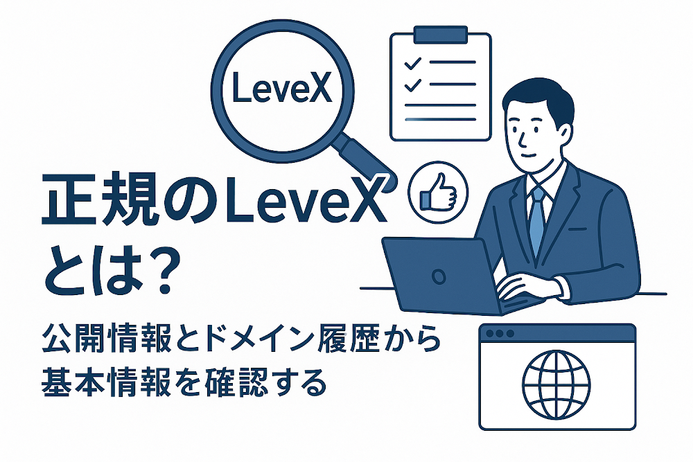 正規のLeveXとは？公開情報とドメイン履歴から基本情報を確認する