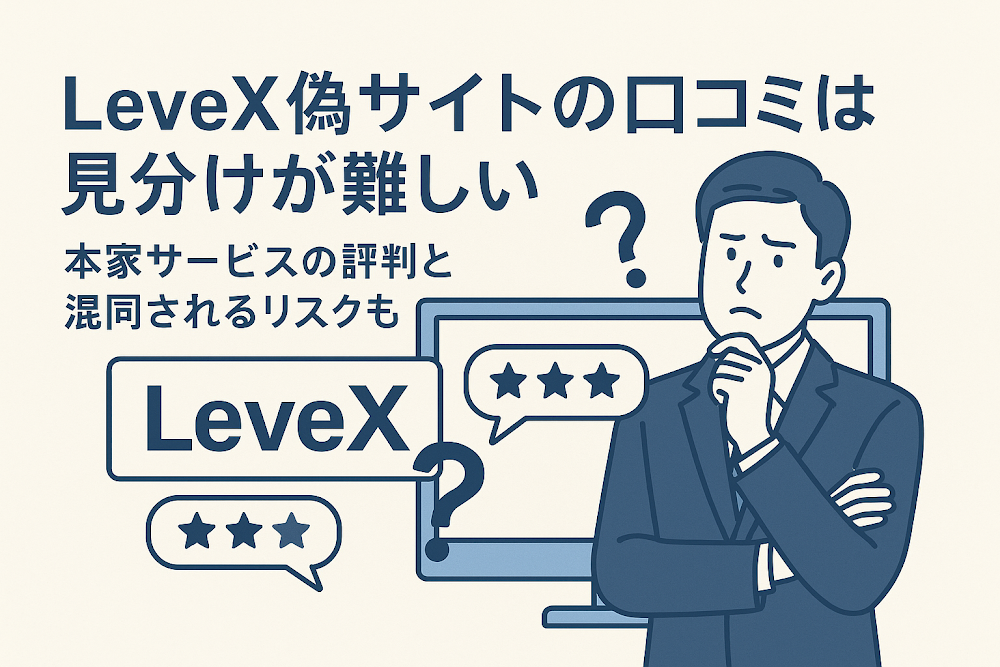LeveX偽サイトの口コミは見分けが難しい　本家サービスの評判と混同されるリスクも