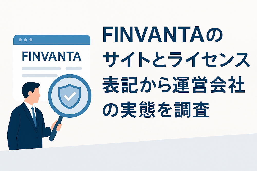 FINVANTAのサイトとライセンス表記から運営会社の実態を調査