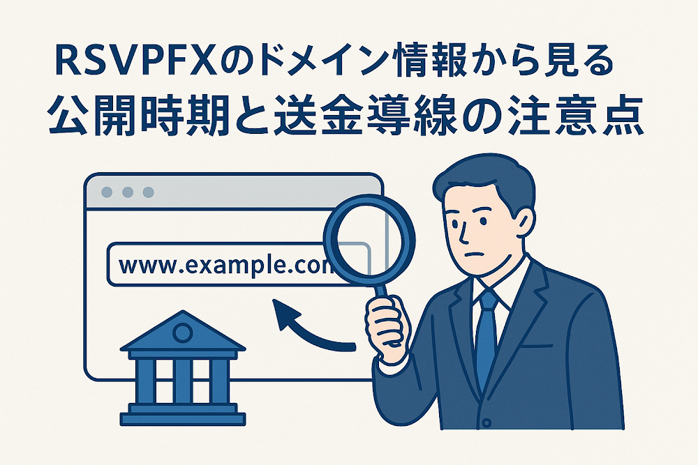RSVPFXのドメイン情報から見る公開時期と送金導線の注意点