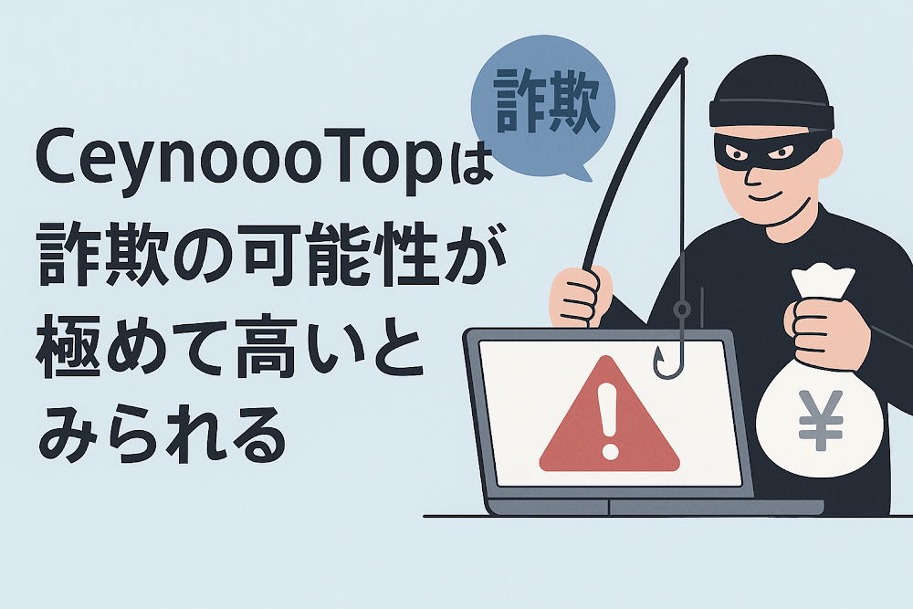 CeynoooTopは詐欺の可能性が極めて高いとみられる