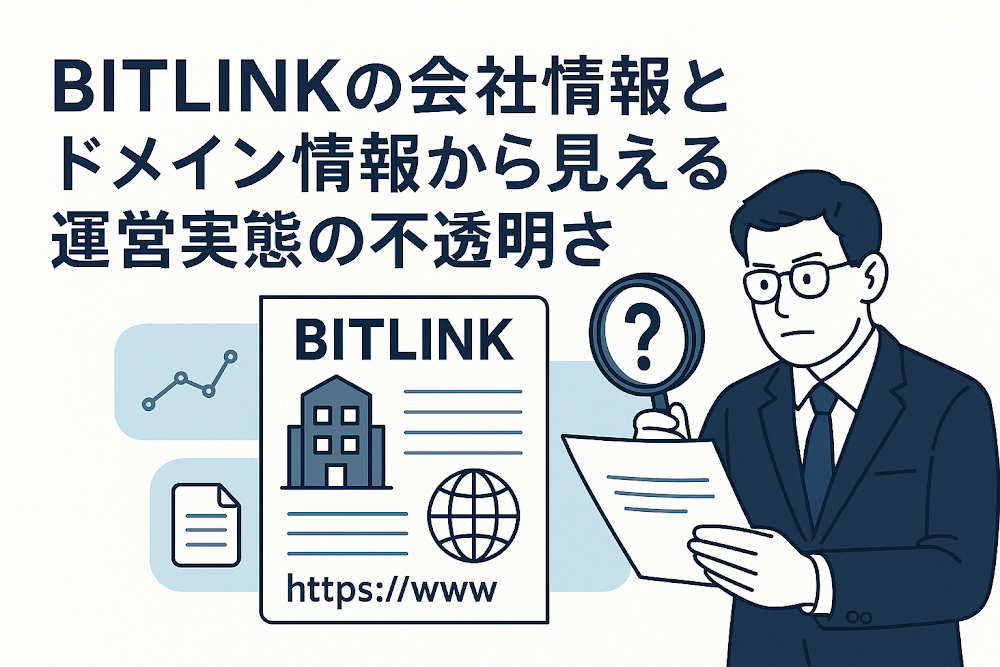BITLINKの会社情報とドメイン情報から見える運営実態の不透明さ