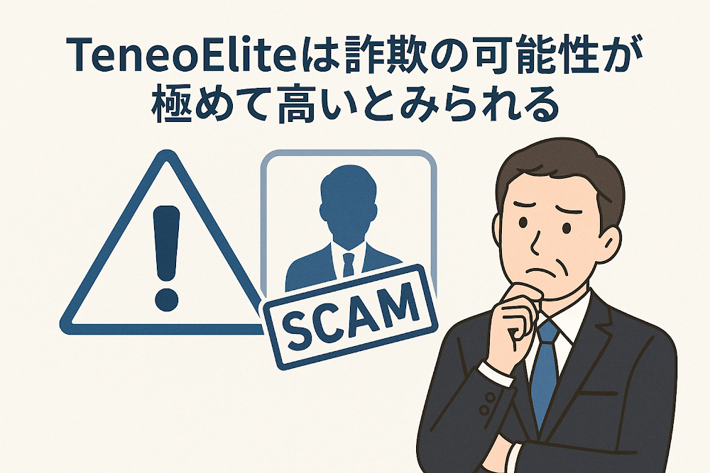 TeneoEliteは詐欺の可能性が極めて高いとみられる
