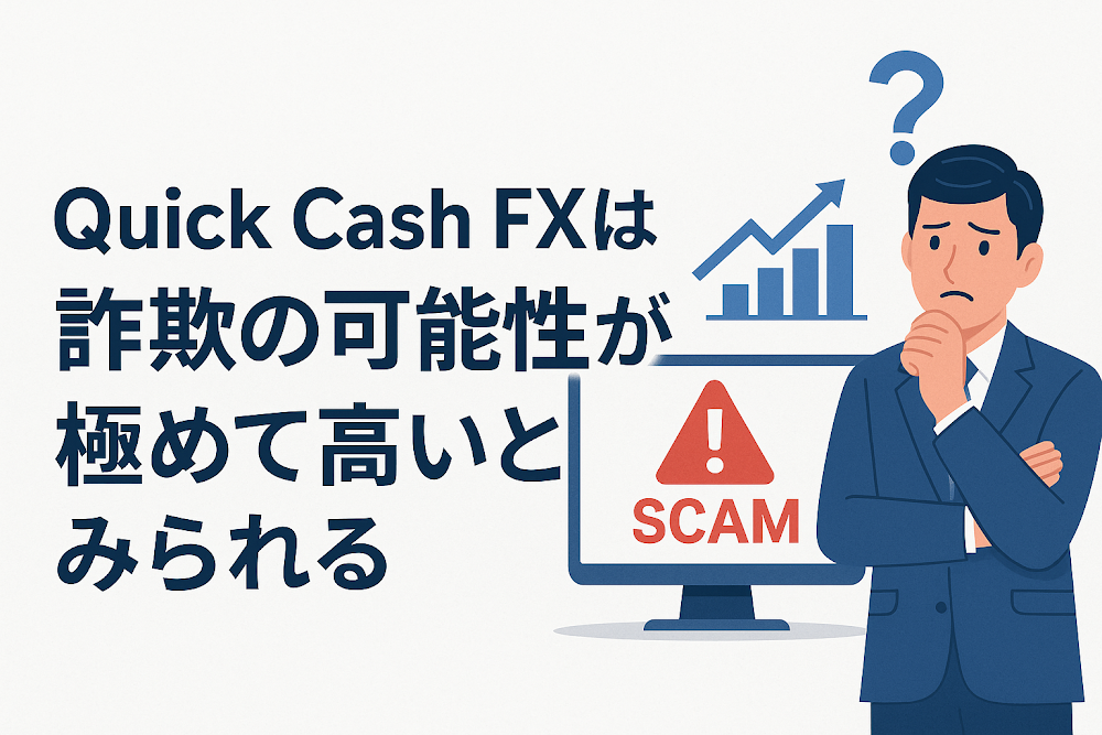 Quick Cash FXは詐欺の可能性が極めて高いとみられる