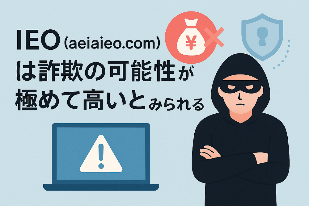 IEO（aeiaieo.com）は詐欺の可能性が極めて高いとみられる
