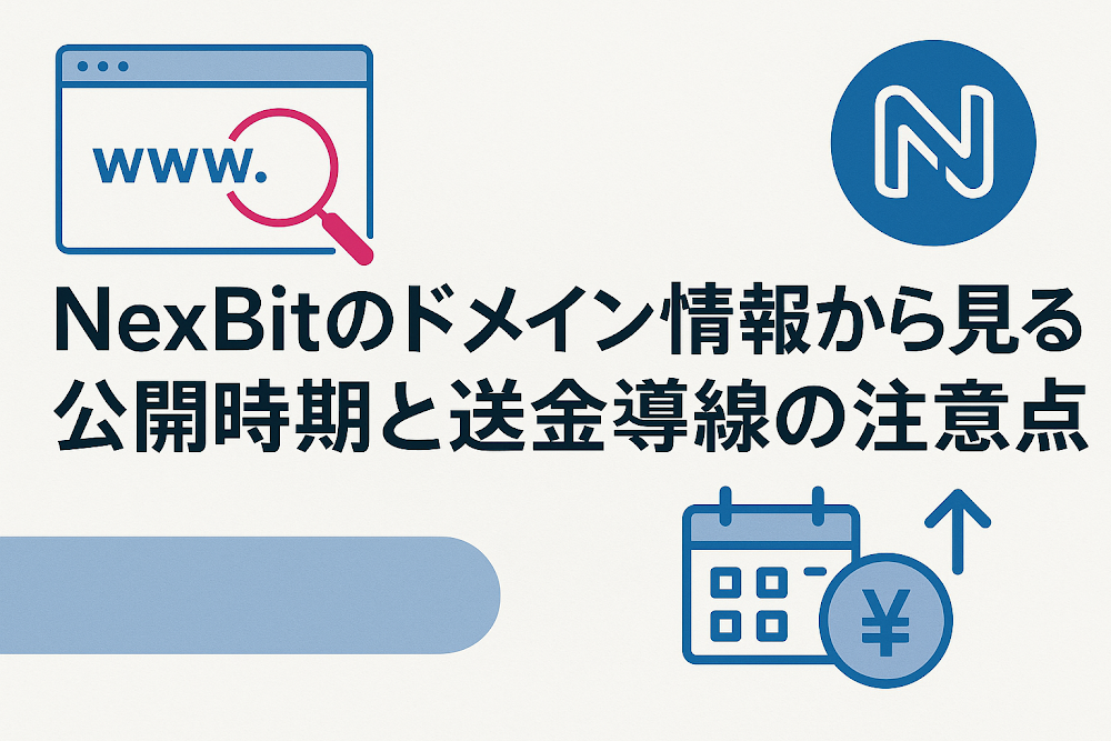 NexBitのドメイン情報から見る公開時期と送金導線の注意点