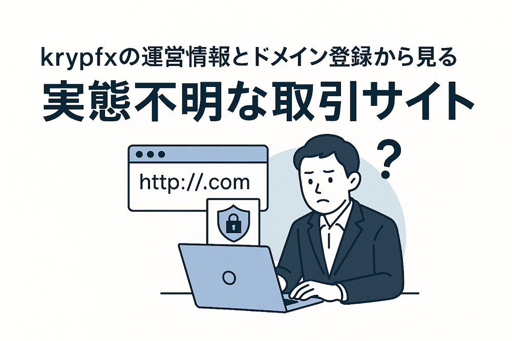 krypfxの運営情報とドメイン登録から見る実態不明な取引サイト