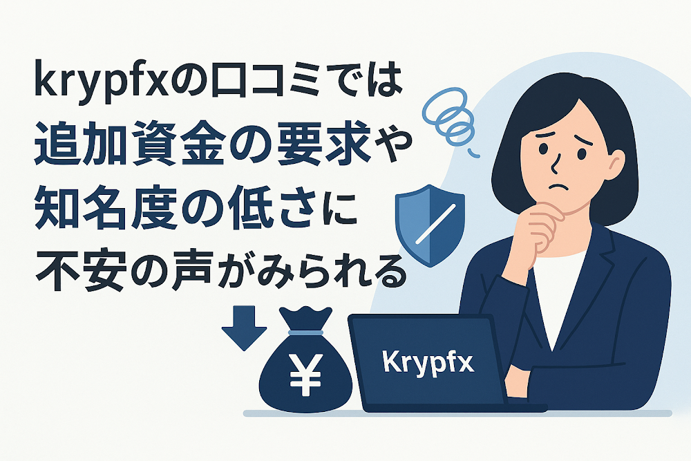 krypfxの口コミでは追加資金の要求や知名度の低さに不安の声がみられる