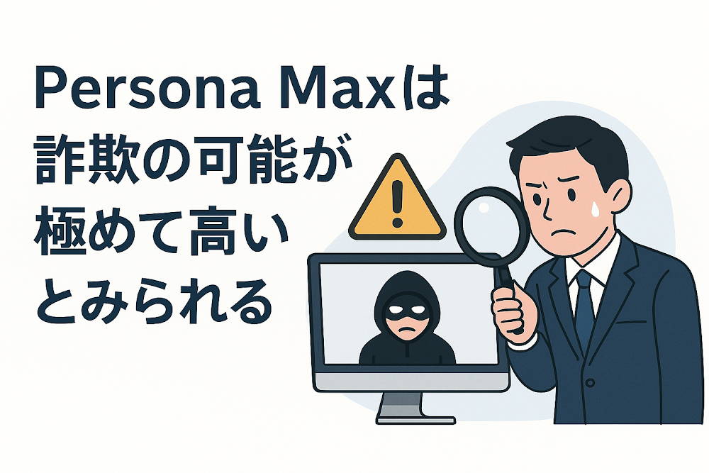 Persona Maxは詐欺の可能性が極めて高いとみられる