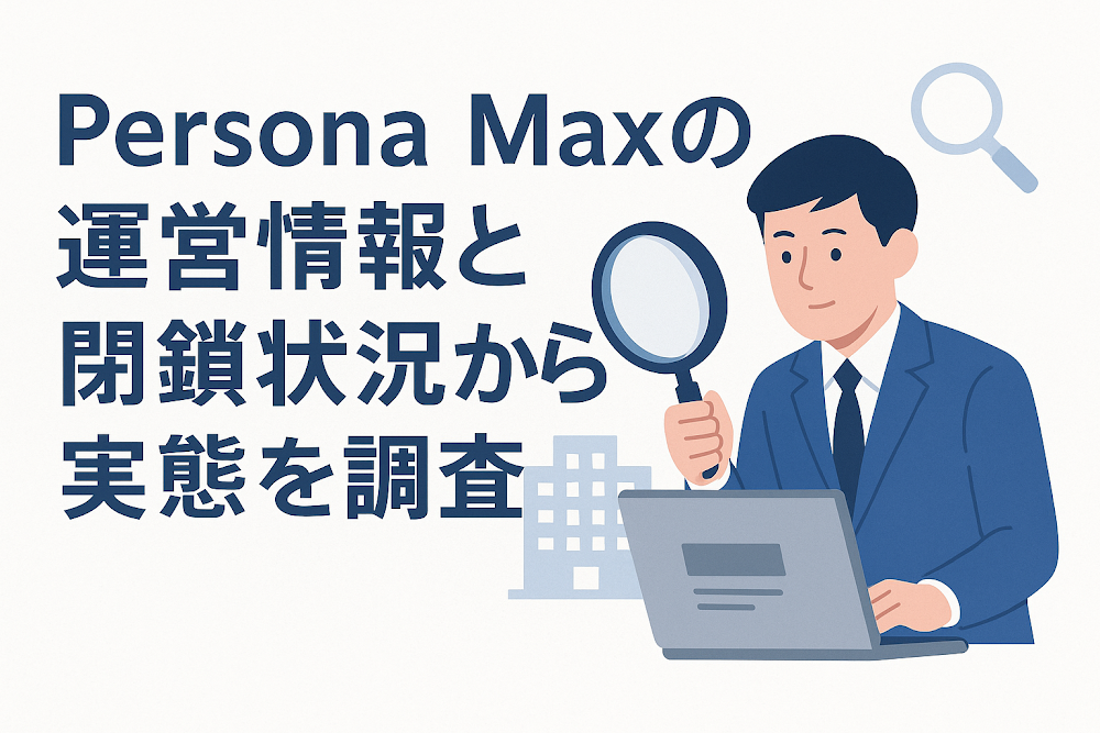 Persona Maxの運営情報と閉鎖状況から実態を調査
