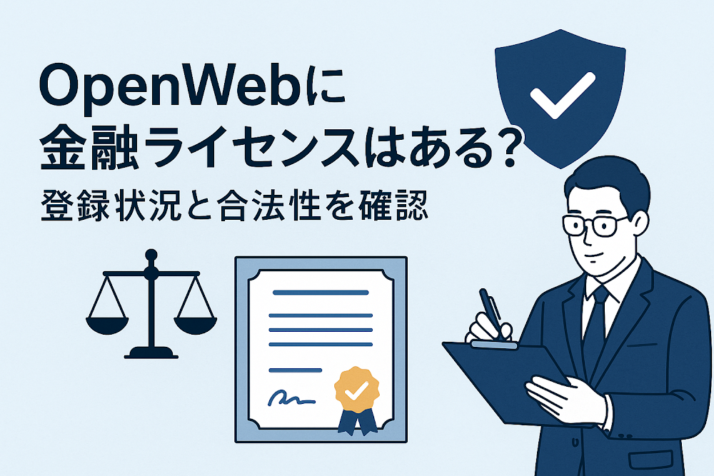 OpenWebに金融ライセンスはある？登録状況と合法性を確認