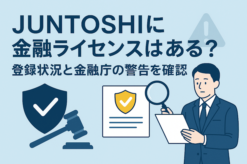 JUNTOSHIに金融ライセンスはある？登録状況と金融庁の警告を確認