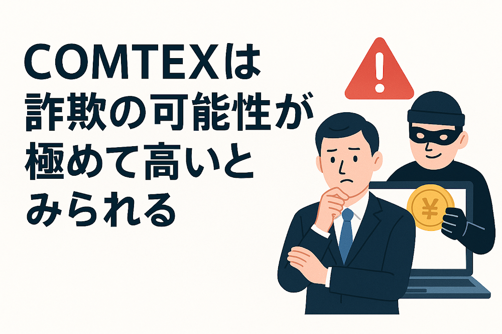 COMTEX（comtexz.cc）は詐欺の可能性が極めて高いとみられる