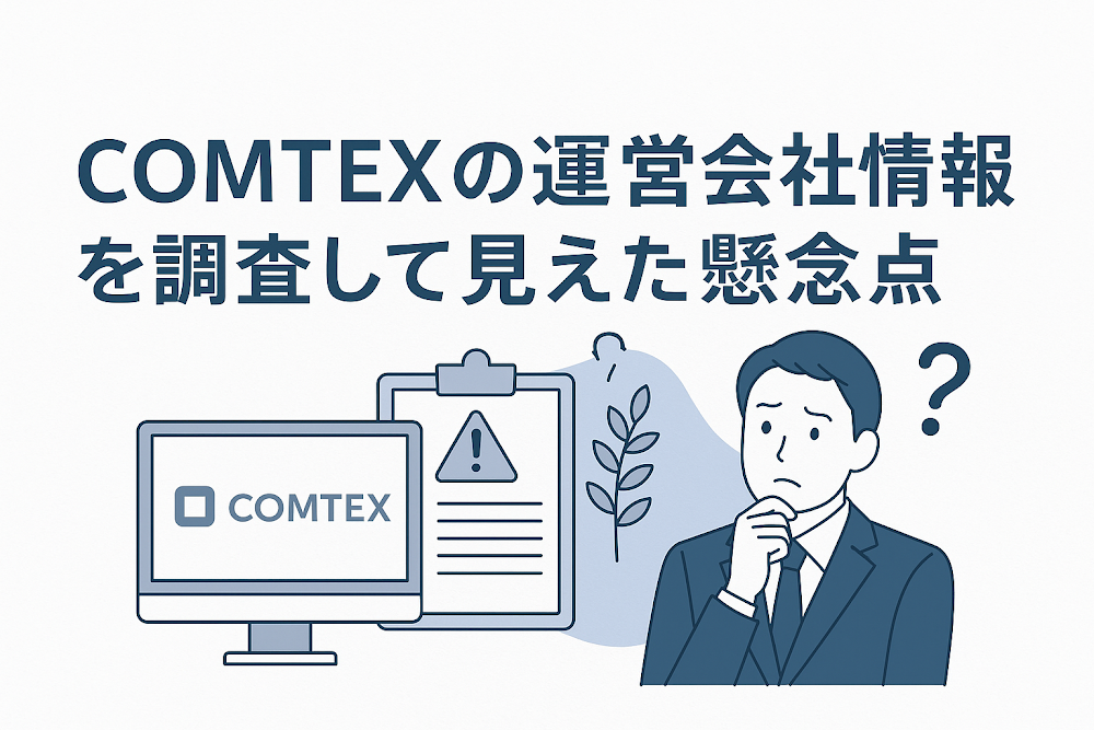 COMTEX（comtexz.cc）の運営会社情報を調査して見えた懸念点