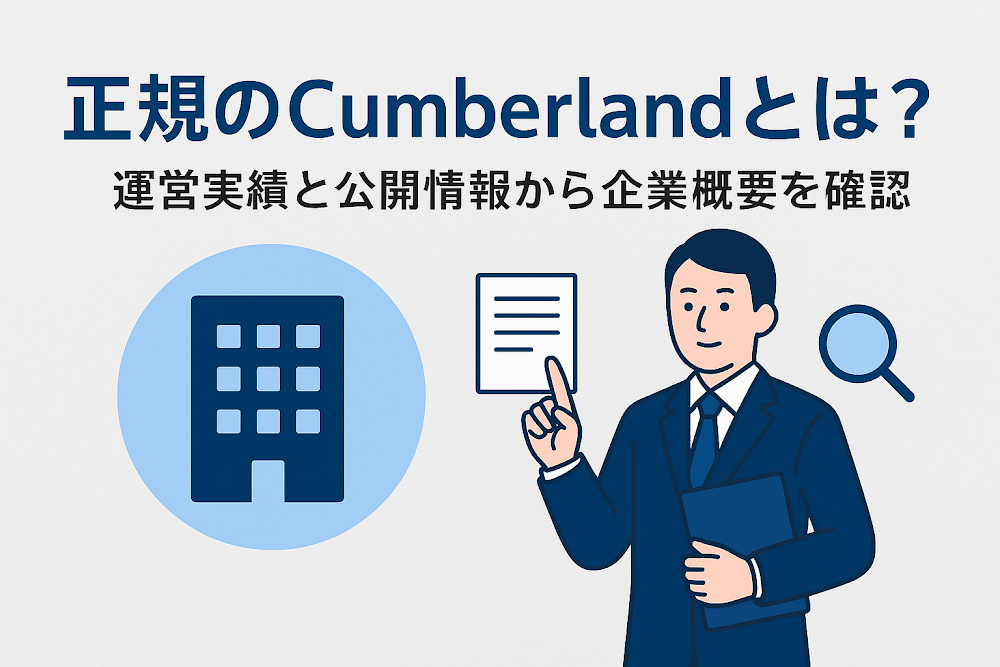 正規のCumberlandとは？運営実績と公開情報から企業概要を確認