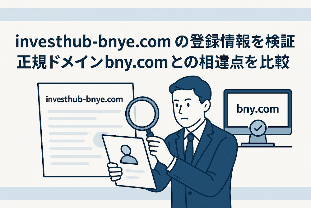 investhub-bnye.comの登録情報を検証 正規ドメインbny.comとの相違点を比較