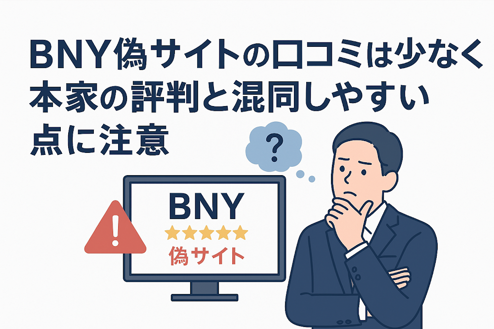 BNY偽サイトの口コミは少なく本家の評判と混同しやすい点に注意