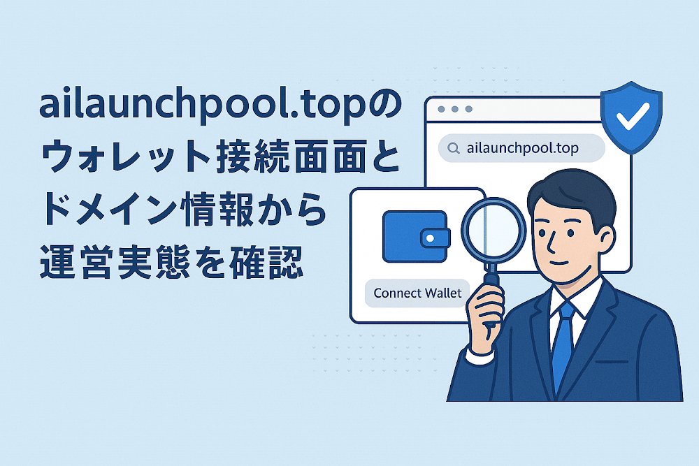 ailaunchpool.topのウォレット接続画面とドメイン情報から運営実態を確認