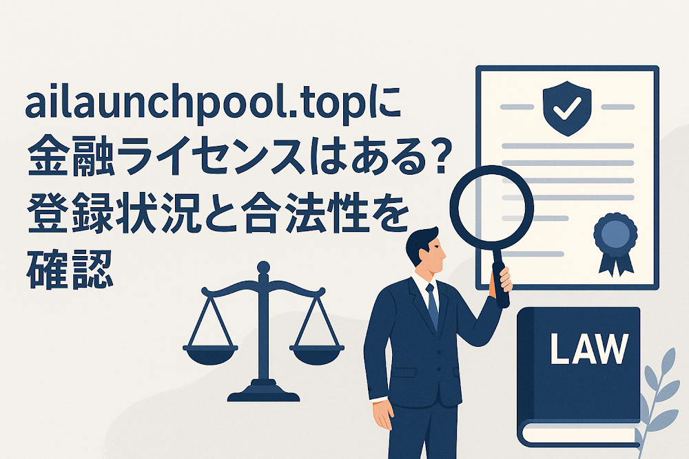 ailaunchpool.topに金融ライセンスはある?登録状況と合法性を確認