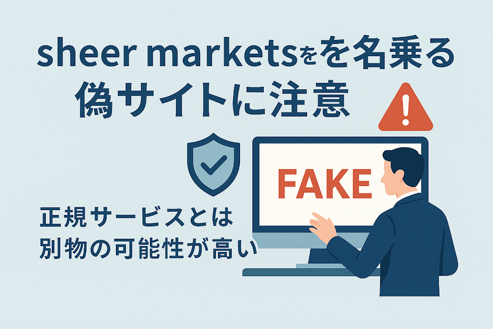 Sheer Marketsを名乗る偽サイトに注意　正規サービスとは別物の可能性が高い