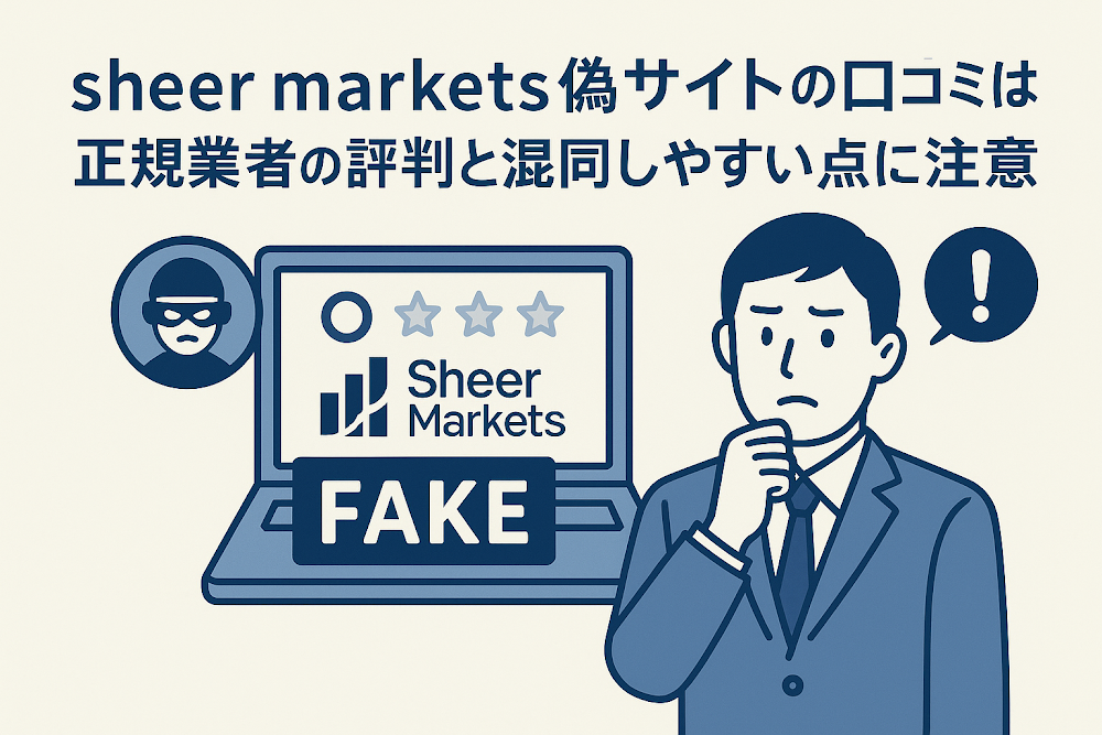 Sheer Markets偽サイトの口コミは少なく　正規業者の評判と混同しやすい点に注意