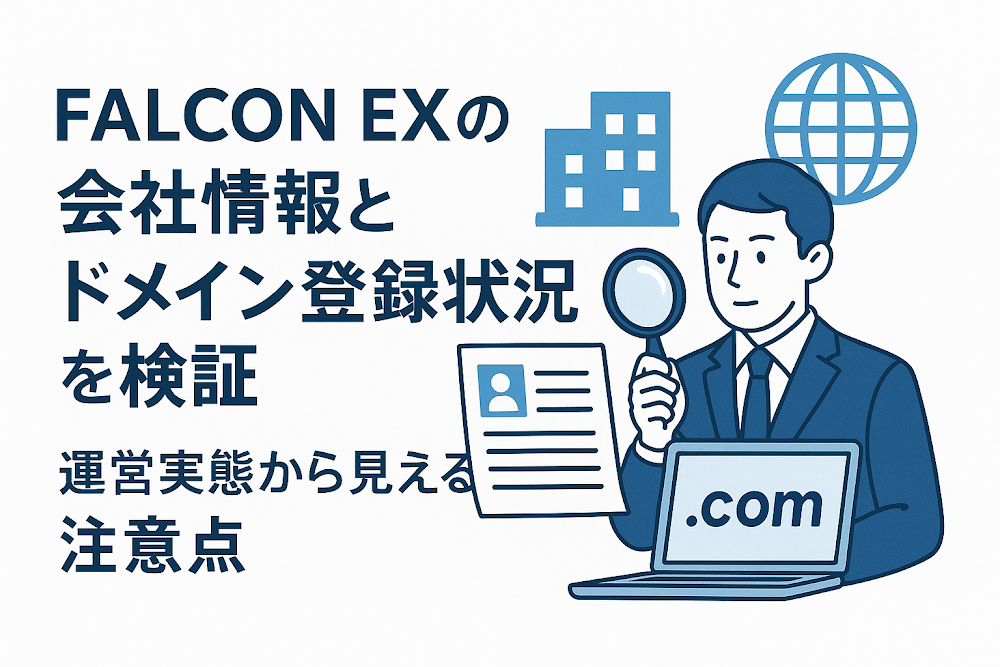 FALCON EXの会社情報とドメイン登録状況を検証 運営実態から見える注意点