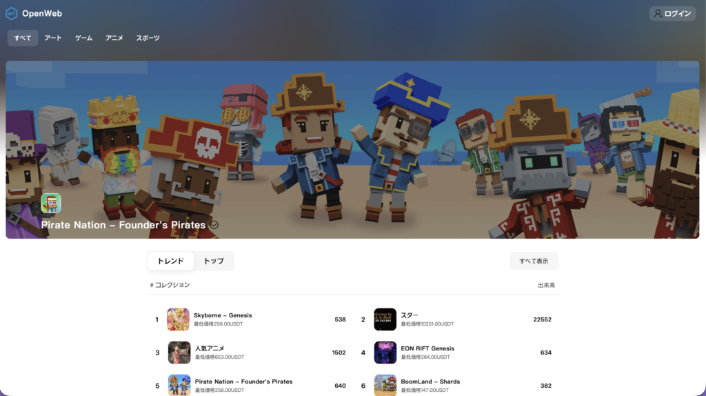 OpenWebのトップページ
