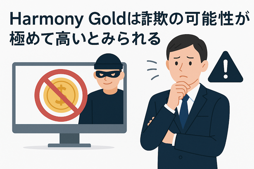 Harmony Goldは詐欺の可能性が極めて高いとみられる