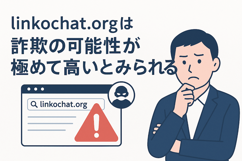 linkochat.orgは詐欺の可能性が極めて高いとみられる