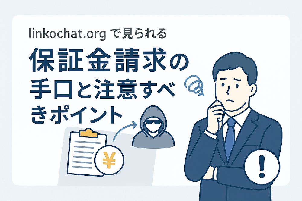 linkochat.orgで見られる保証金請求の手口と注意すべきポイント