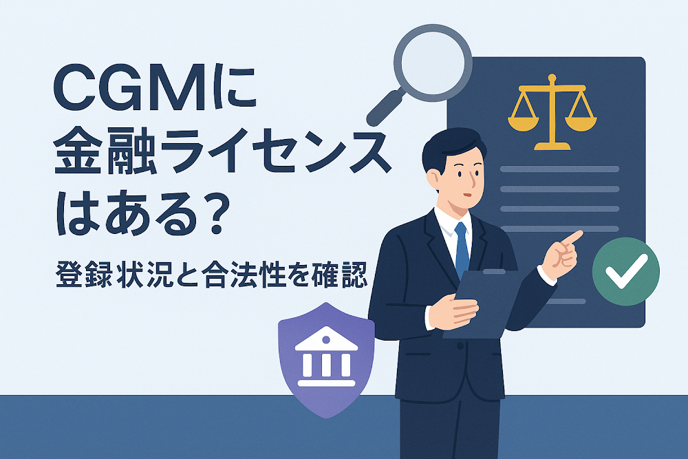 CGM(cgmmax.com)に金融ライセンスはある?登録状況と合法性を確認
