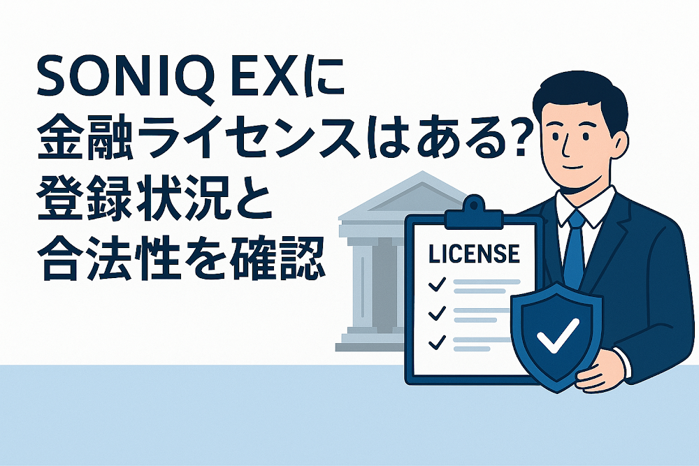 SONIQ EX（soni-q.com）に金融ライセンスはある？登録状況と合法性を確認