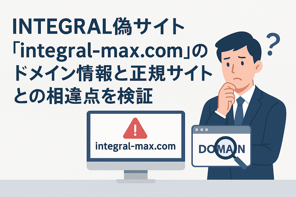 INTEGRAL偽サイト「integral-max.com」のドメイン情報と正規サイトとの相違点を検証