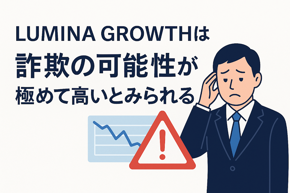 LUMINA GROWTHは詐欺の可能性が極めて高いとみられる