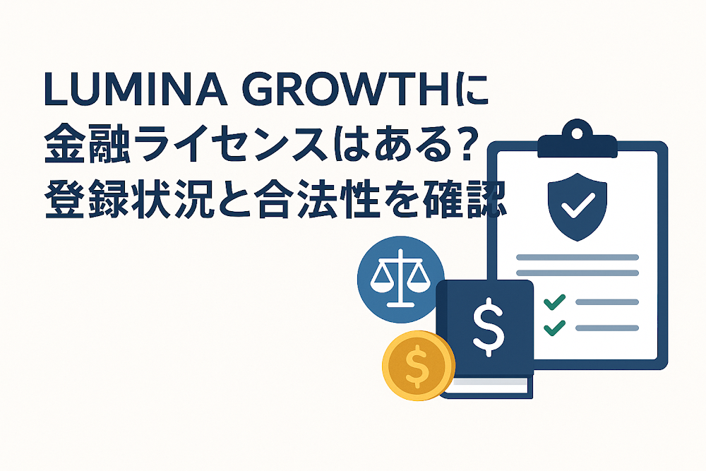 LUMINA GROWTHに金融ライセンスはある？登録状況と合法性を確認